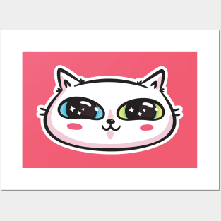 Starry Eyed Cat Posters and Art